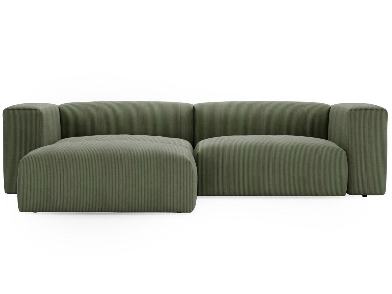 ECKSOFA Landi Grün Links - Schwarz/Grün, Kunststoff/Textil (180/240cm) - Graingold