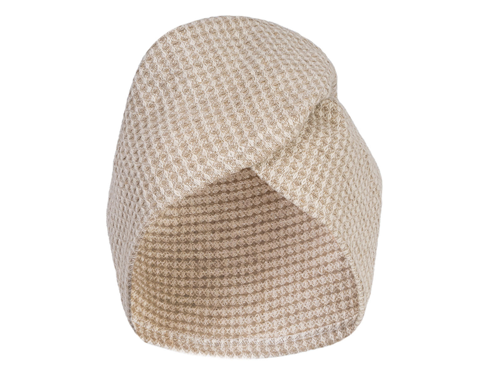 HAARTURBAN Leinen-Waffelpique One Size - Beige/Naturfarben, Textil (24/24/70cm) - beties Heimtextil