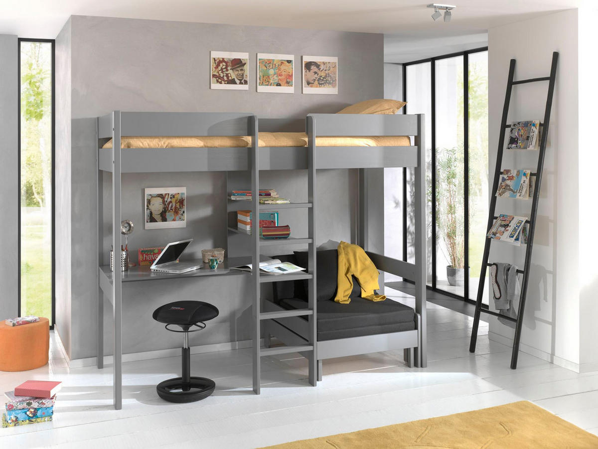 HOCHBETT Karolina 208x175x105/206 aus Massivholz in grau - Grau, Holz (90/200cm) - 58aufmkessel