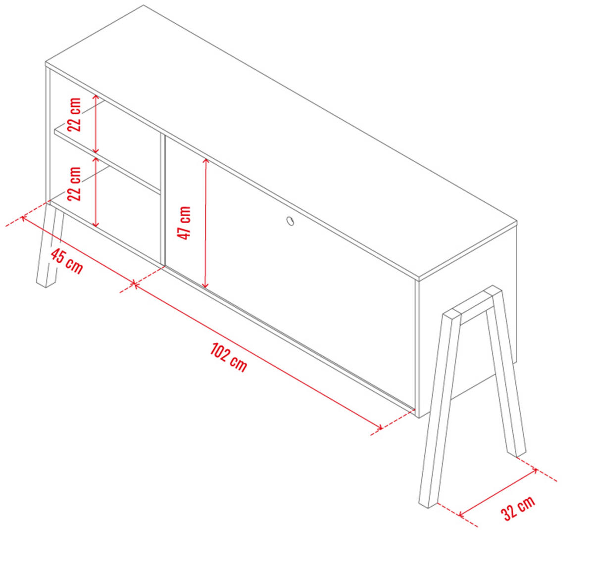 KOMMODE GROSS SPOT - Weiß, Holzwerkstoff (160/122/40cm)