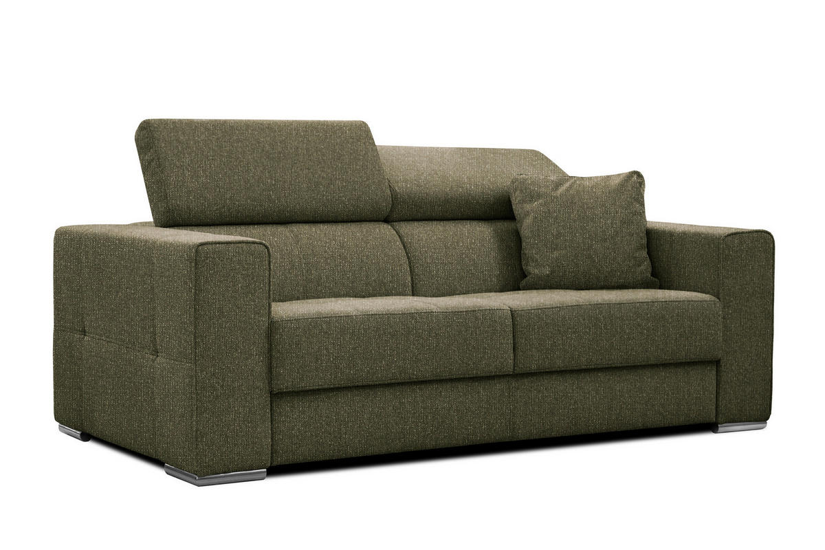 SOFA QUARTZ 3-Sitzer, olivgrün - Olivgrün, Holzwerkstoff/Textil (202/80/102cm) - Courtois Laville