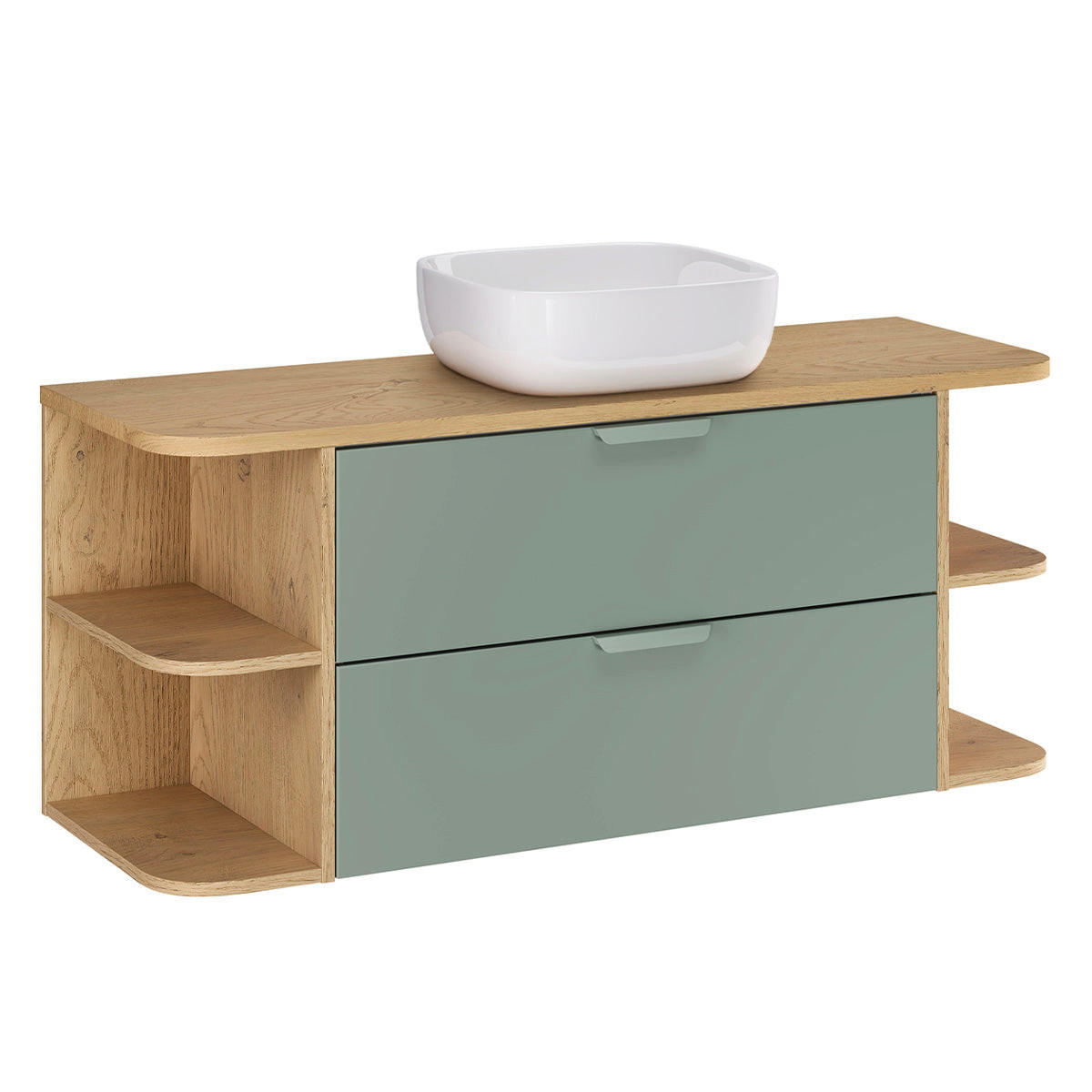 WASCHTISCH 120.4cm Oria Grün - Grün, Holzwerkstoff (120.4/50/45.8cm) - Petits-meubles