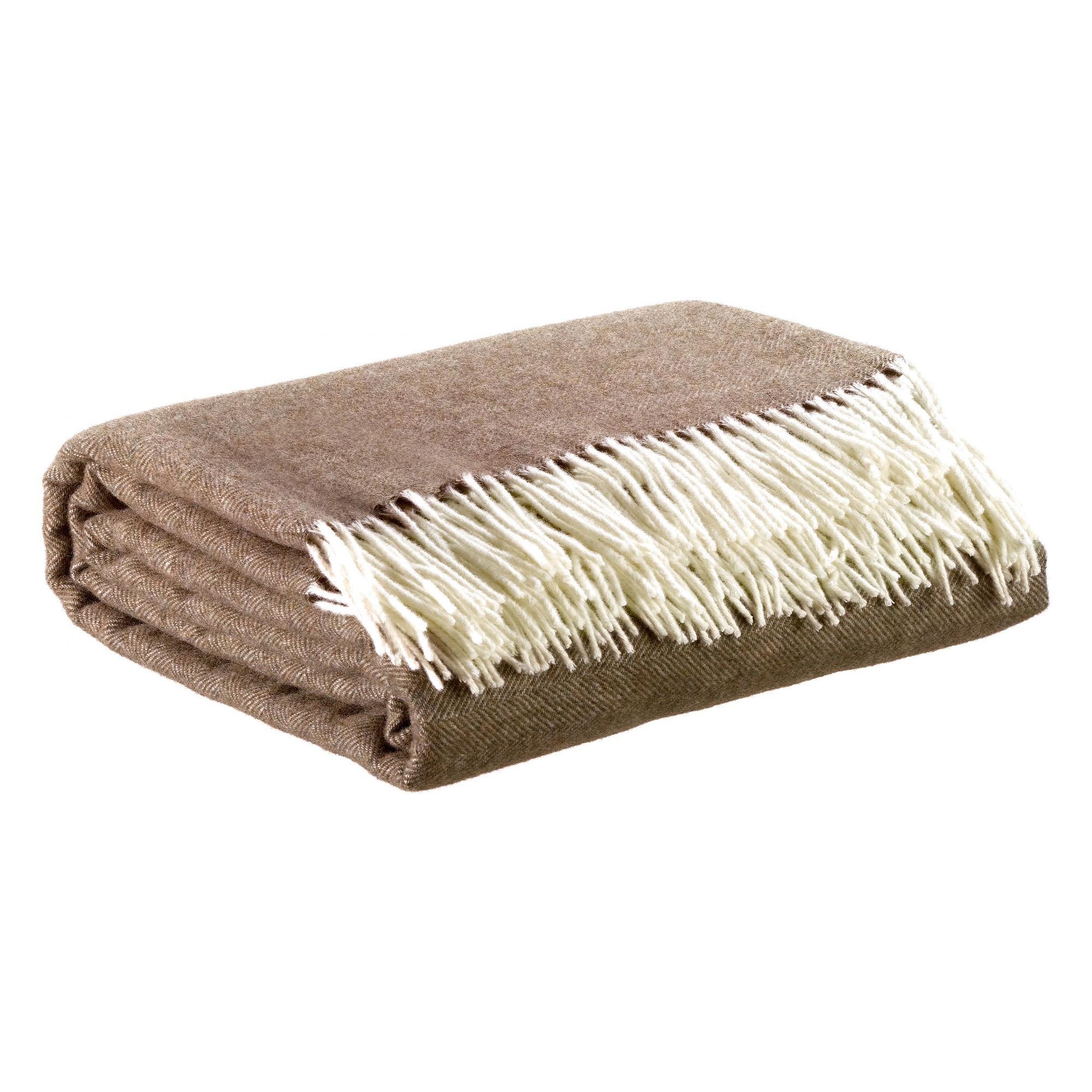 PLAID Carina kaffee 130 x 190 cm - Braun, Textil (130/190cm) - Vivaraise