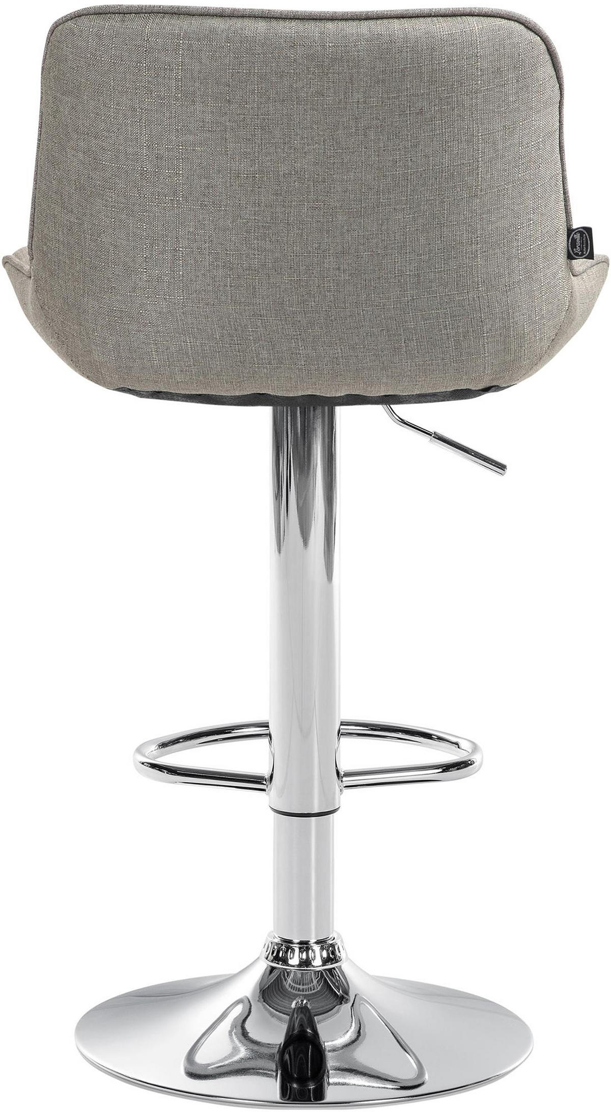 BARHOCKER 2er Set Vulcano Stoff chrom taupe - Taupe/Chromfarben, Textil/Metall (49/106/51cm) - TPFLiving