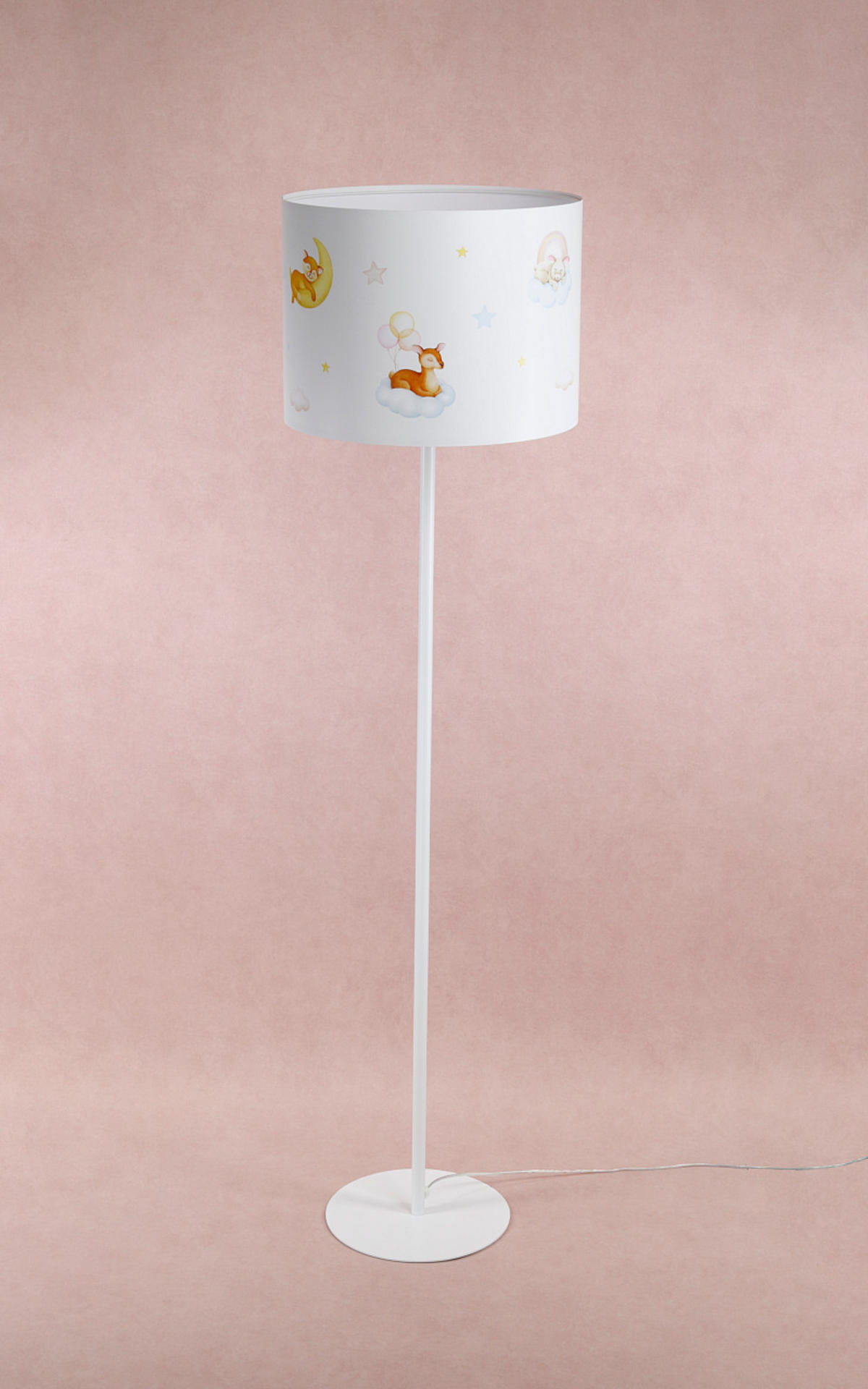 STEHLAMPE Bunt 40/30 cm - Multicolor/Weiß, Kunststoff (30/3.8/30cm) - ONZENO