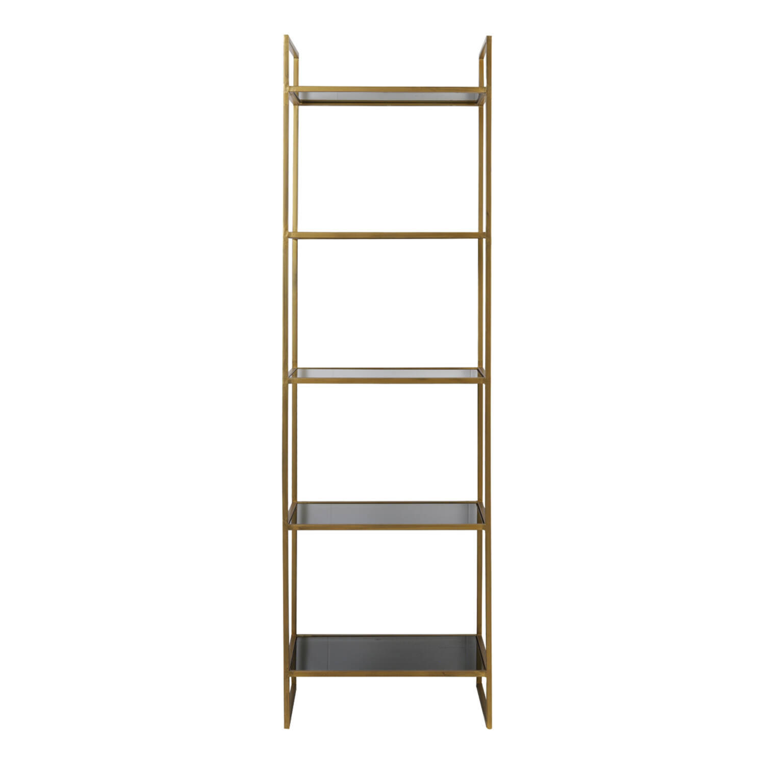 STANDREGAL MARIKI 55x40x180 cm, Glas-Metall, Gold - Goldfarben, Glas (40/180/55cm) - Light & Living