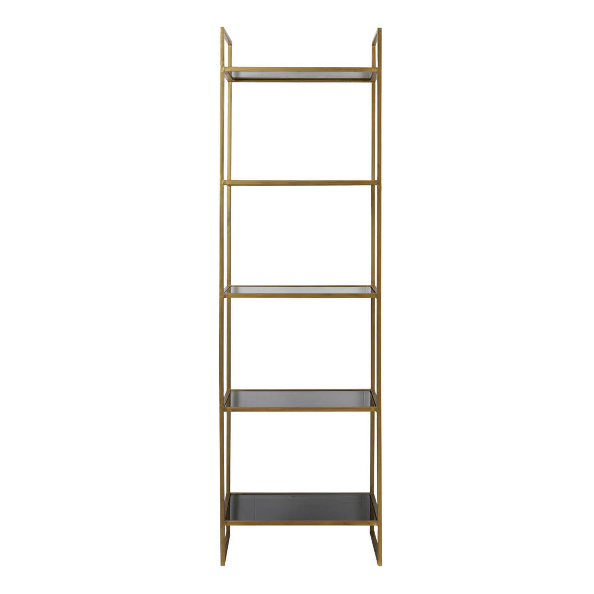 STANDREGAL MARIKI 55x40x180 cm, Glas-Metall, Gold - Goldfarben, Glas (40/180/55cm) - Light & Living