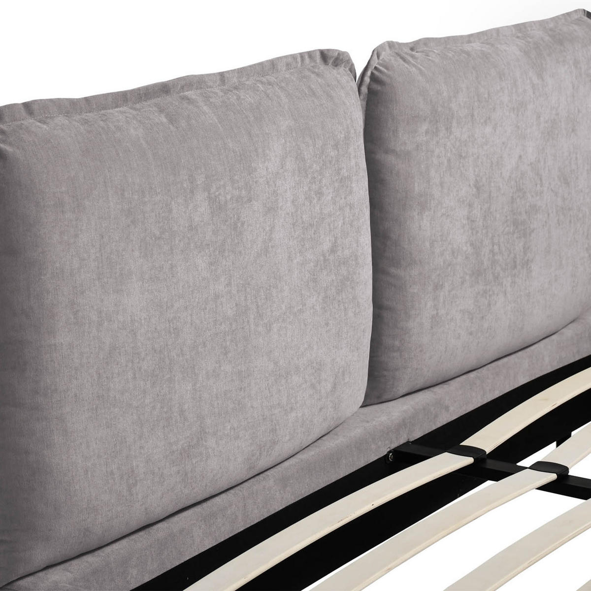 ČALOUNĚNÁ POSTEL Sombra, manželská postel 160x200 cm bez matrace, žinylková látka, šedá - šedá, kov (160/200cm) - Beautysofa