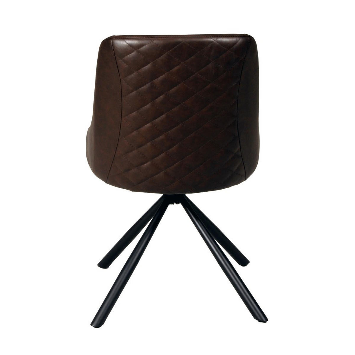 STÜHLE 4-Set Drehstühlen HORIZON/ Braun - Schwarz/Braun, Metall (50/85/60cm) - Weber Industries