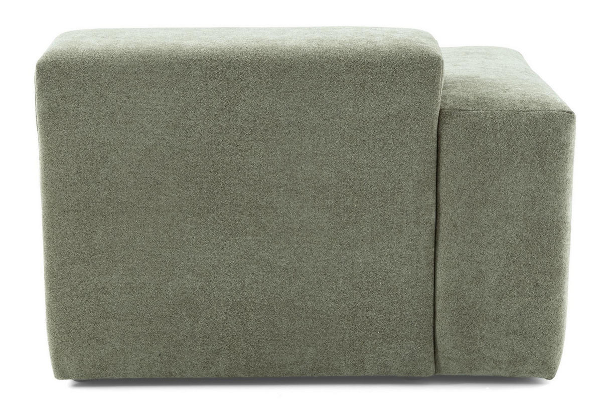 3-SITZER modulares Sofa HEAVEN SET 1 Rechts, Breite 255 cm Webstoff Grün - Schwarz/Grün, Holz/Kunststoff (102/71/255cm) - Muffo