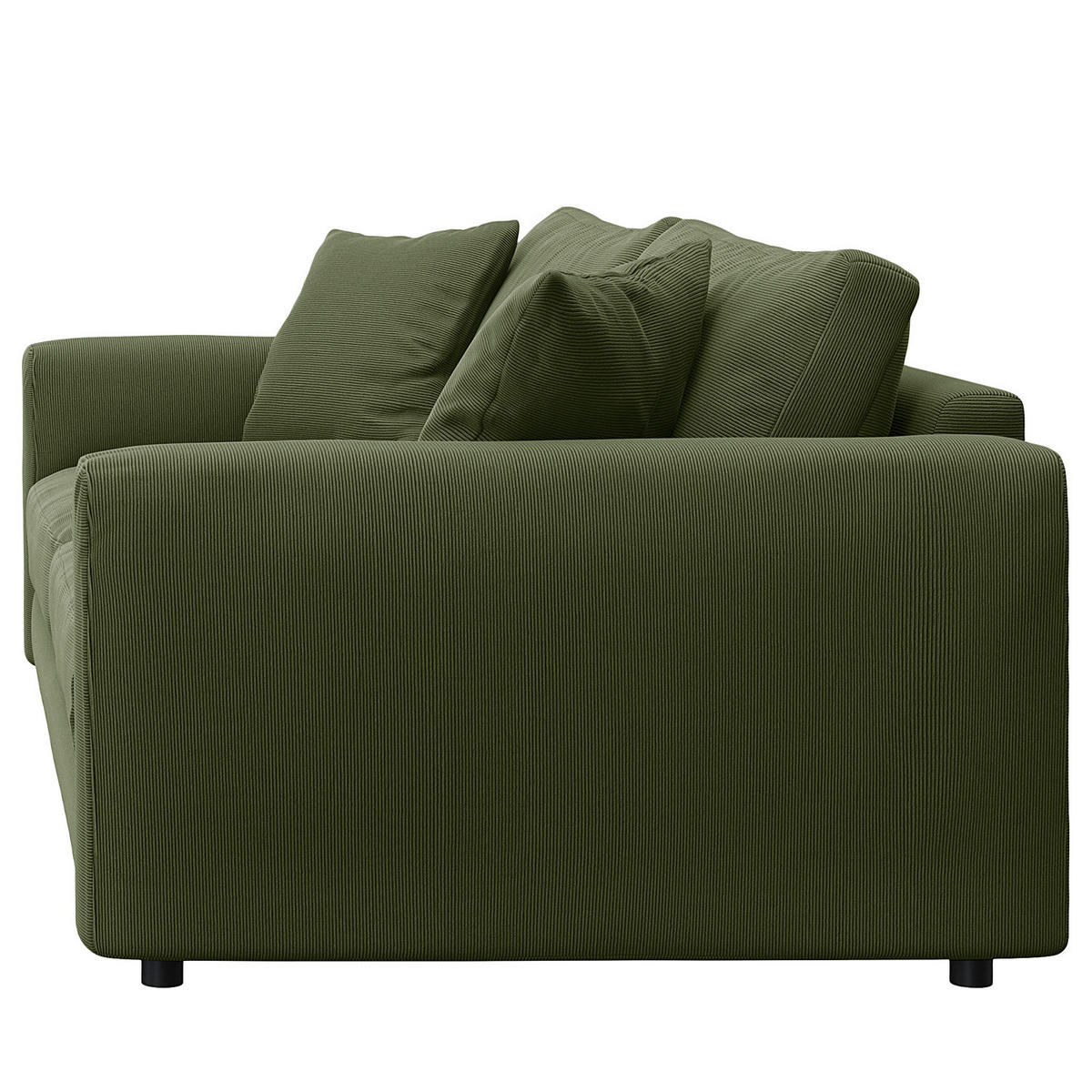 3-SITZER SOFA - Schwarz/Grün, Holz/Kunststoff (238/79/106cm) - home24