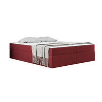 BOXBETT Mit Bettkasten Und Matratze Topper Ruben Rot 120x200 cm H3-Bonell - Rot, Holz/Textil (120/200cm) - Kaiser Möbel