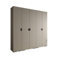 DREHTÜRENSCHRANK 236.7/250/47 5-türig - Kaschmir/Schwarz, Holz/Metall (250/236.7/47cm) - Abiks Möbel