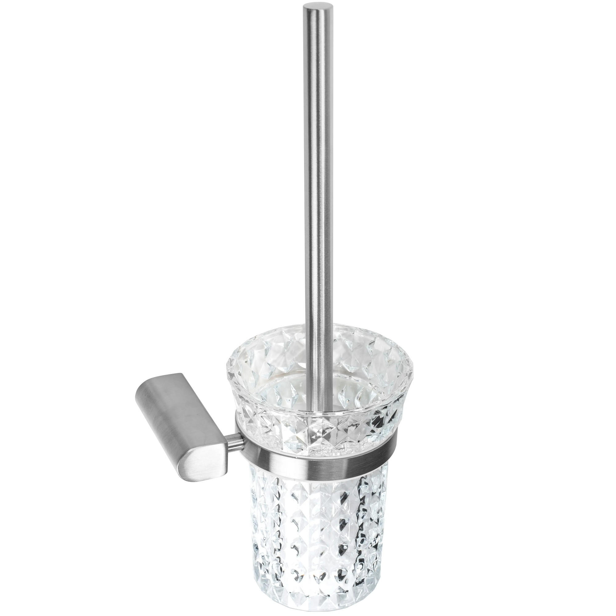 WC-BÜRSTEN Rea Brushed Nickel 322229 - Chromfarben, Metall (14.5/34/12cm) - REA
