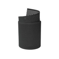 SICHTSCHUTZSTREIFEN Rille Gelocht 20 Prozent PP Streifen Anthrazit 2,55m - Anthrazit, Kunststoff (255/19cm) - ZAUN|ZU