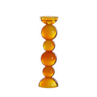 KERZENHALTER Itinga Orange Ø9,5/34 cm - Orange, Glas (9.5/34/9.5cm) - Light & Living