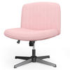 SESSEL Rosa Stoff drehbar modern - Pink, Metall (28.5/55.5/65.5cm) - Rattrix
