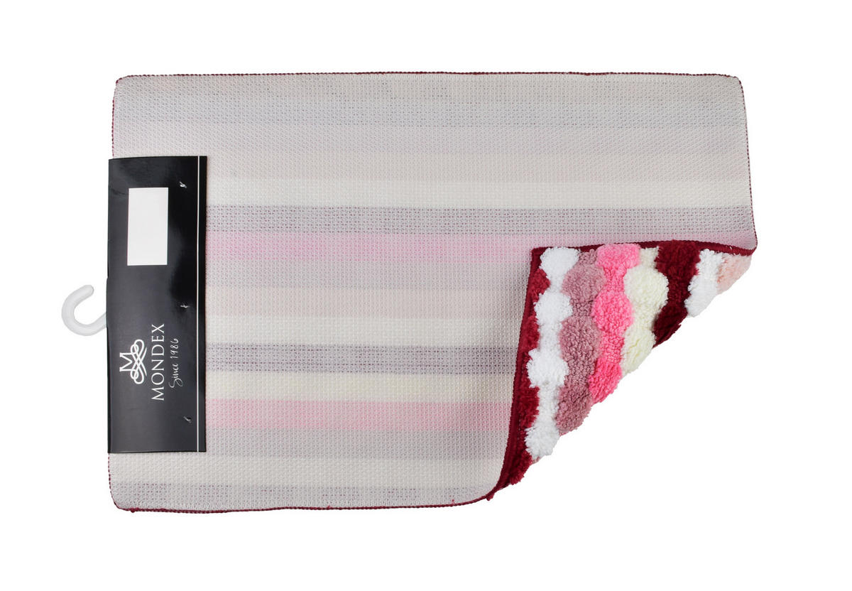 BADTEPPICH Zac Rot 60/40/2 cm Textilien - Rot, Textil (40/60cm) - Mondex