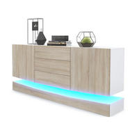 SIDEBOARD City Fronten in Eiche sägerau - Eiche San Remo, Holzwerkstoff (178/82/39cm) - Vladon