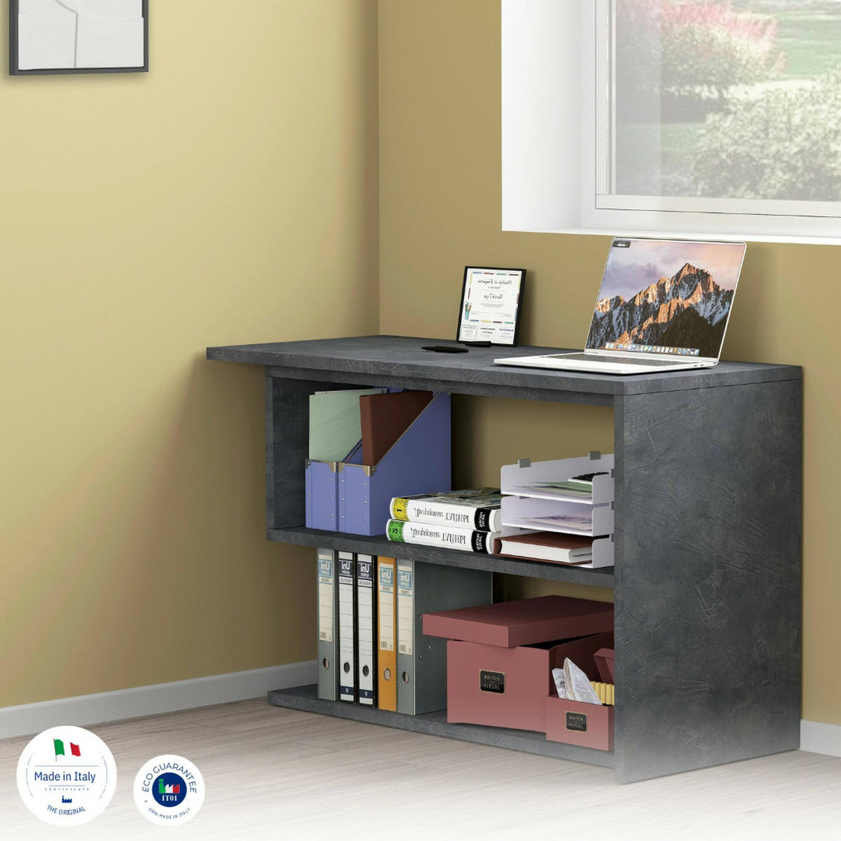 SCHREIBTISCH Anthrazit 50/120/75 cm - Schwarz, Holzwerkstoff (50/120/75cm) - DMORA