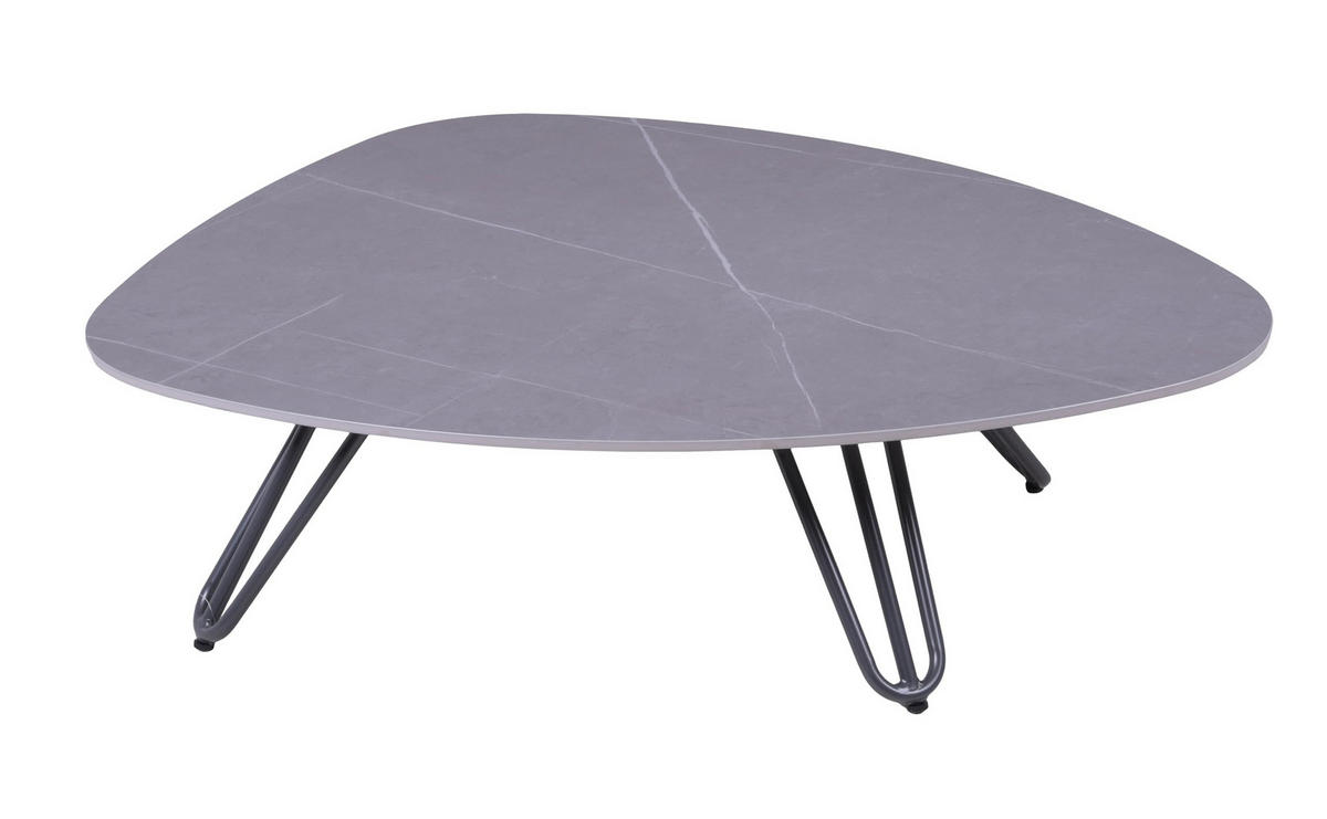 GARTENTISCH Kalle 110 cm Terrassentisch - Grau, Metall (88/110/31.5cm) - DELUKE