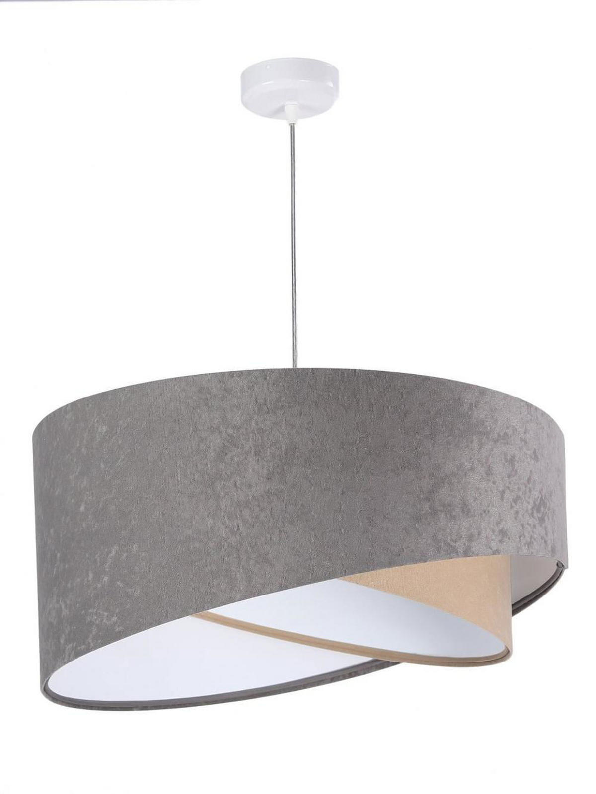 HÄNGELEUCHTE Grau 50/23 cm - Weiß, Kunststoff (50/1/23cm) - ONZENO