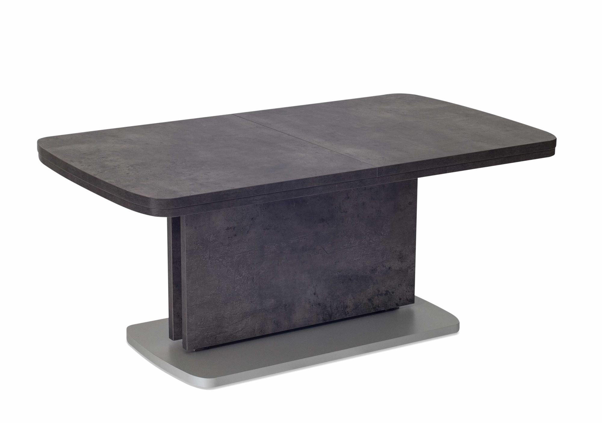 FUNKTIONSTISCH ausziehbar Catharine 110(145+180) x 63 x 53-72 Wohnzimmertisch Beton - Grau, Holz (110/63/53cm) - 58aufmkessel