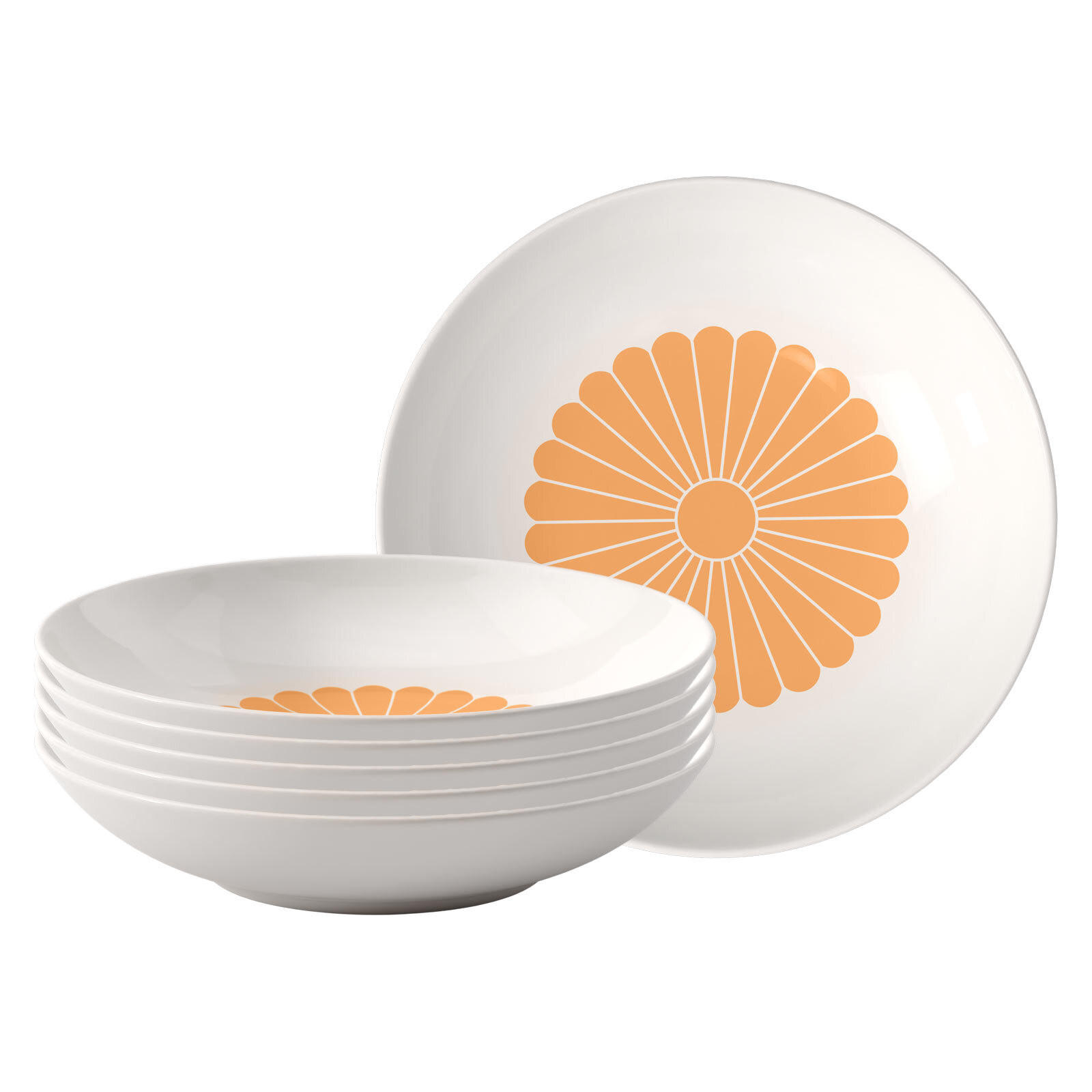 PASTASCHALEN Fleur Couleur Soleil ø 24 cm 6er Set - Gelb, Keramik (24cm) - Villeroy & Boch