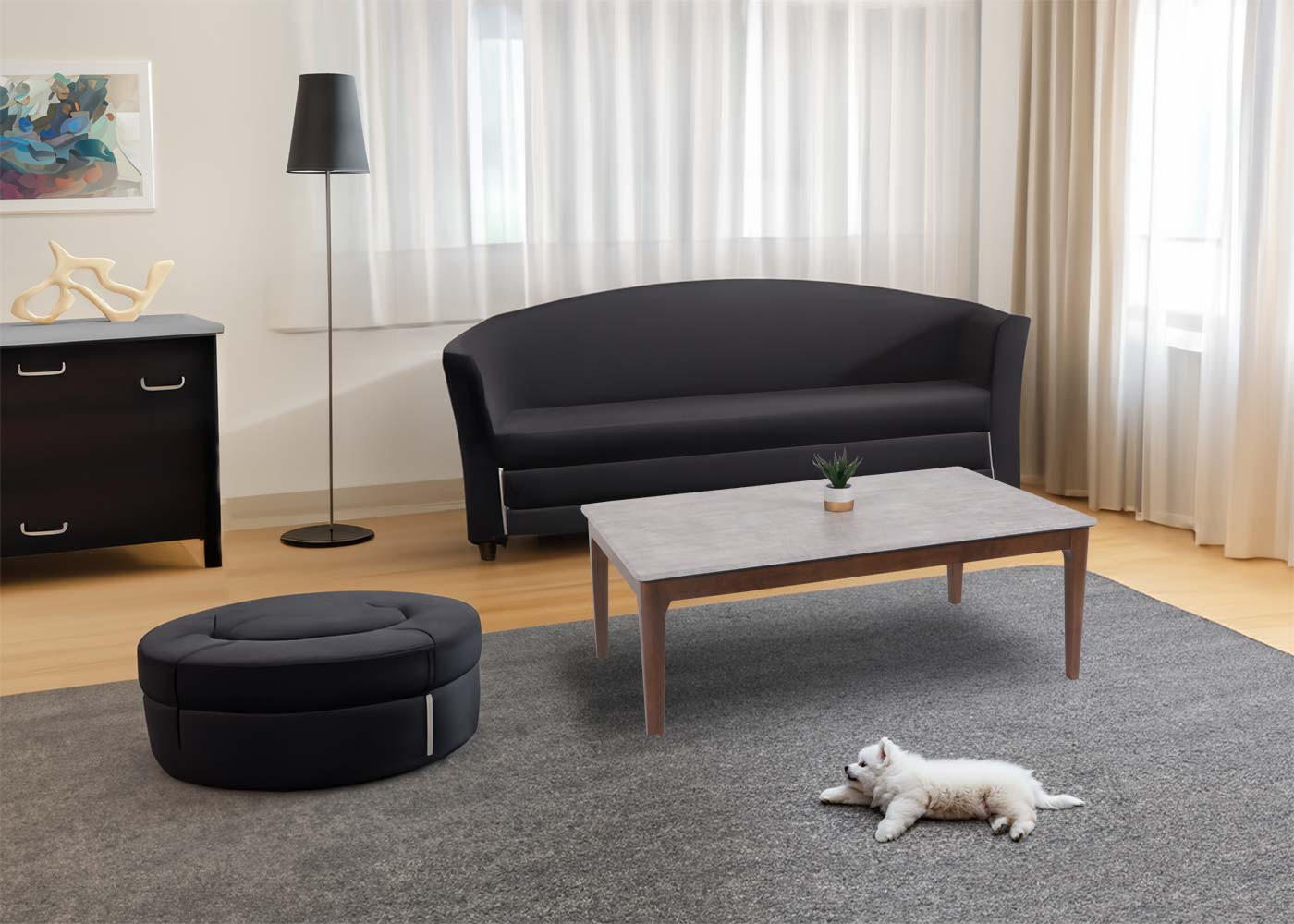 COUCHTISCH rechteck Grau - Grau, Holz (70/120/46cm) - MCW