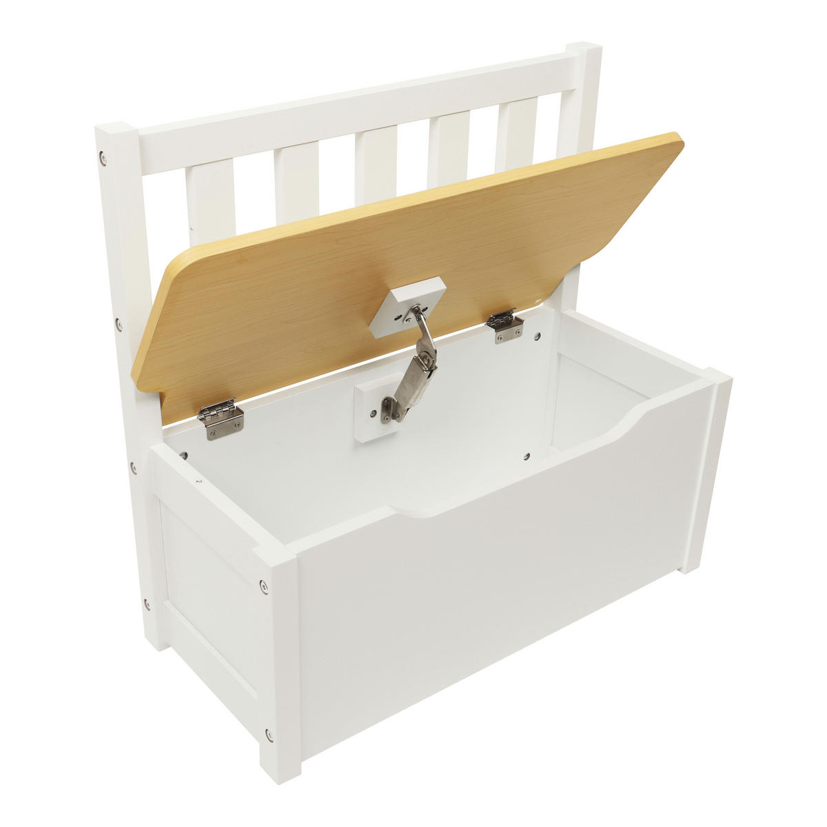KINDERTISCHSET Lousame - Weiß, Holz (110/50/48cm) - [en.casa]