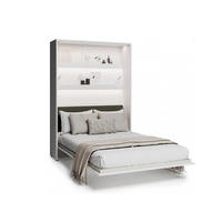 SCHRANKBETT BED CONCEPT BC-36 - Weiß Hochglanz/Grün, Holzwerkstoff (140/200cm)