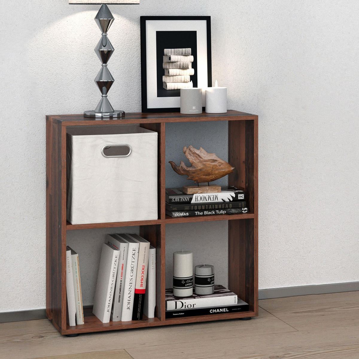 RAUMTEILER Tetra Antikholz 72.6 x 72 cm - Eichefarben, Holzwerkstoff (72.6/72/29cm) - Vicco