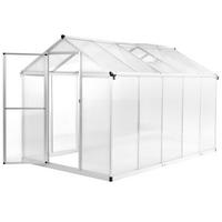 GEWÄCHSHAUS Aluminium 302x190x195 cm 11,19 m³ - Transparent, Textil (190/195/302cm)