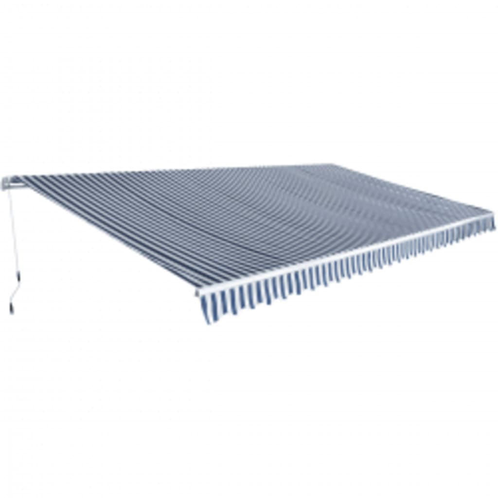 GELENKARMMARKISE 600 cm Blau/Weiß - Blau, Textil (3/1/6cm) - furnicato