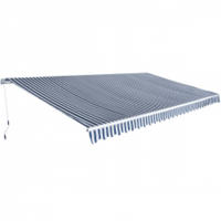 GELENKARMMARKISE 600 cm Blau/Weiß - Blau, Textil (3/1/6cm) - furnicato