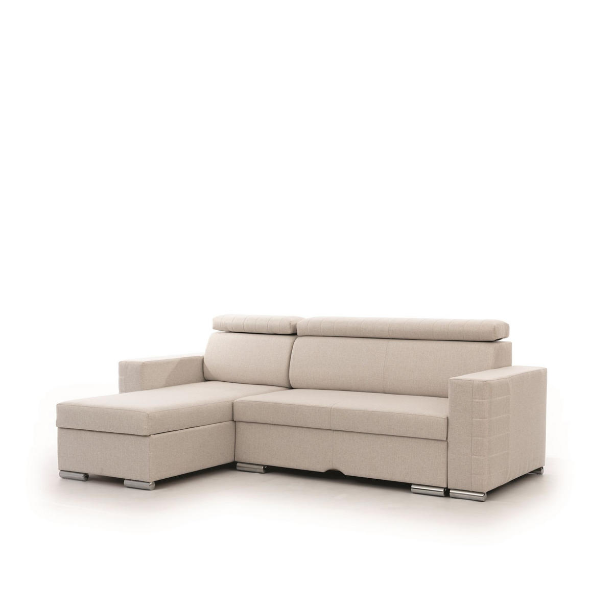 ECKSOFA Canton In Liverpool - Creme, Holzwerkstoff/Textil (260/173cm) - Fun Möbel