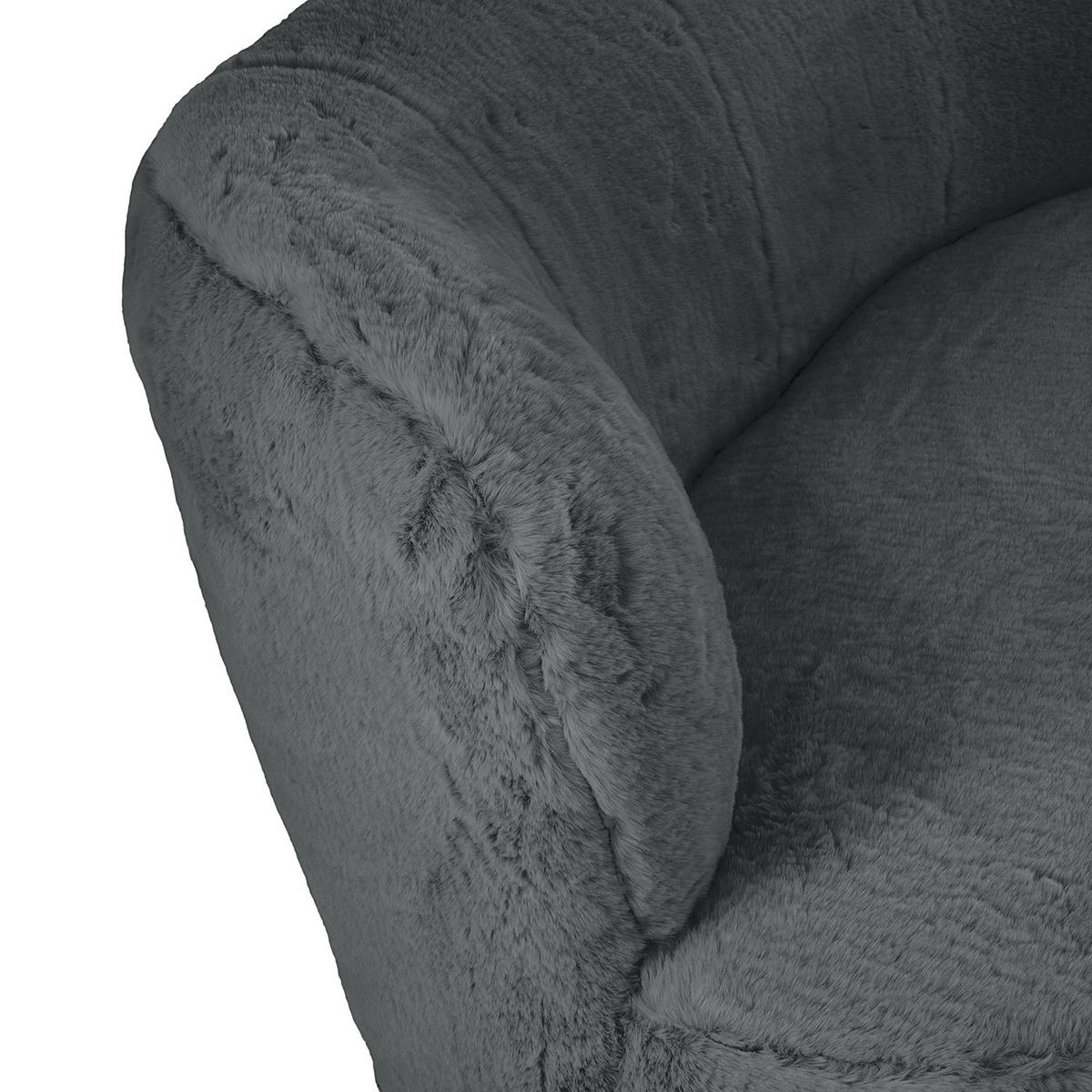 1,5-SITZER SOFA - Blaugrau/Schwarz, Kunststoff/Textil (134/75/84cm) - home24