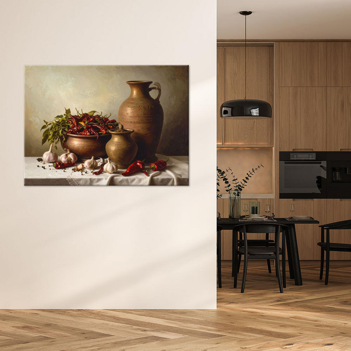 LEINWANDBILD Essen & Trinken 60x40cm - Beige, Textil (60/40cm) - Feeby