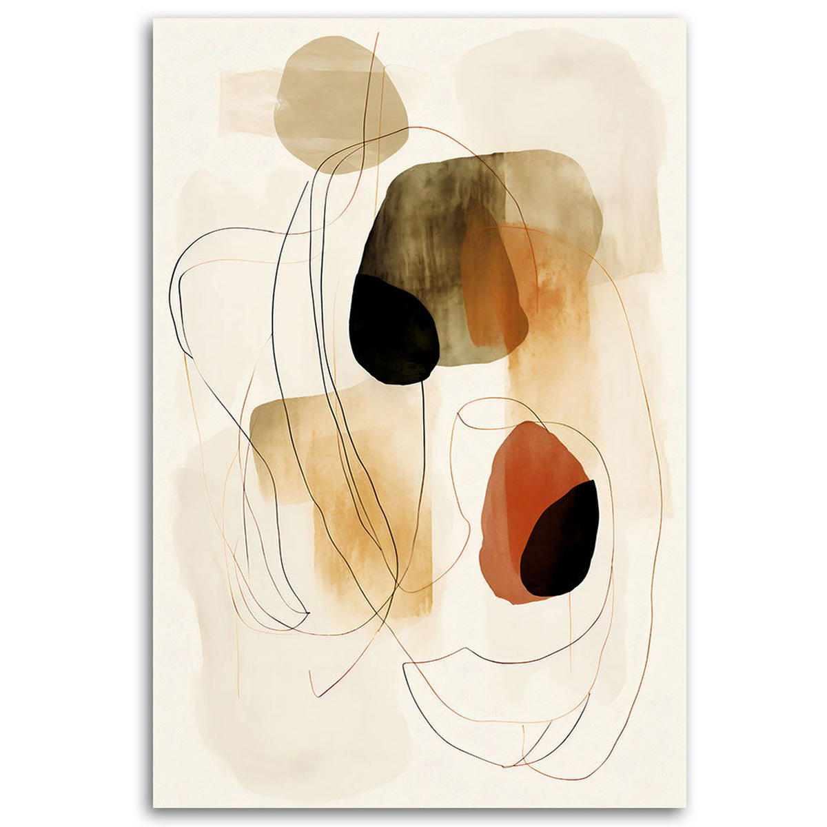 KUNSTDRUCK Beige 70/100 cm - Beige, Textil (70/100cm) - KUNSTLOFT
