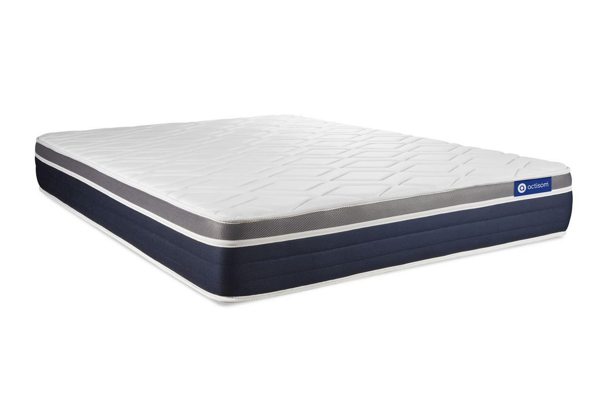 MATRATZE Actiflex confort Taschenfederkern und Memory-Schaum 180 x 210 cm h2 - Weiß, Textil (180/210cm) - ACTISOM