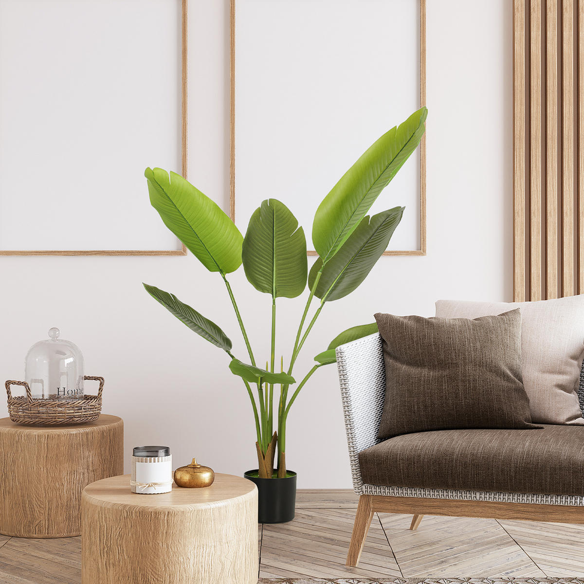 KUNSTBAUM Grün realistisch mit Topf 109 cm - Grün, Kunststoff (109cm) - PANGIVO