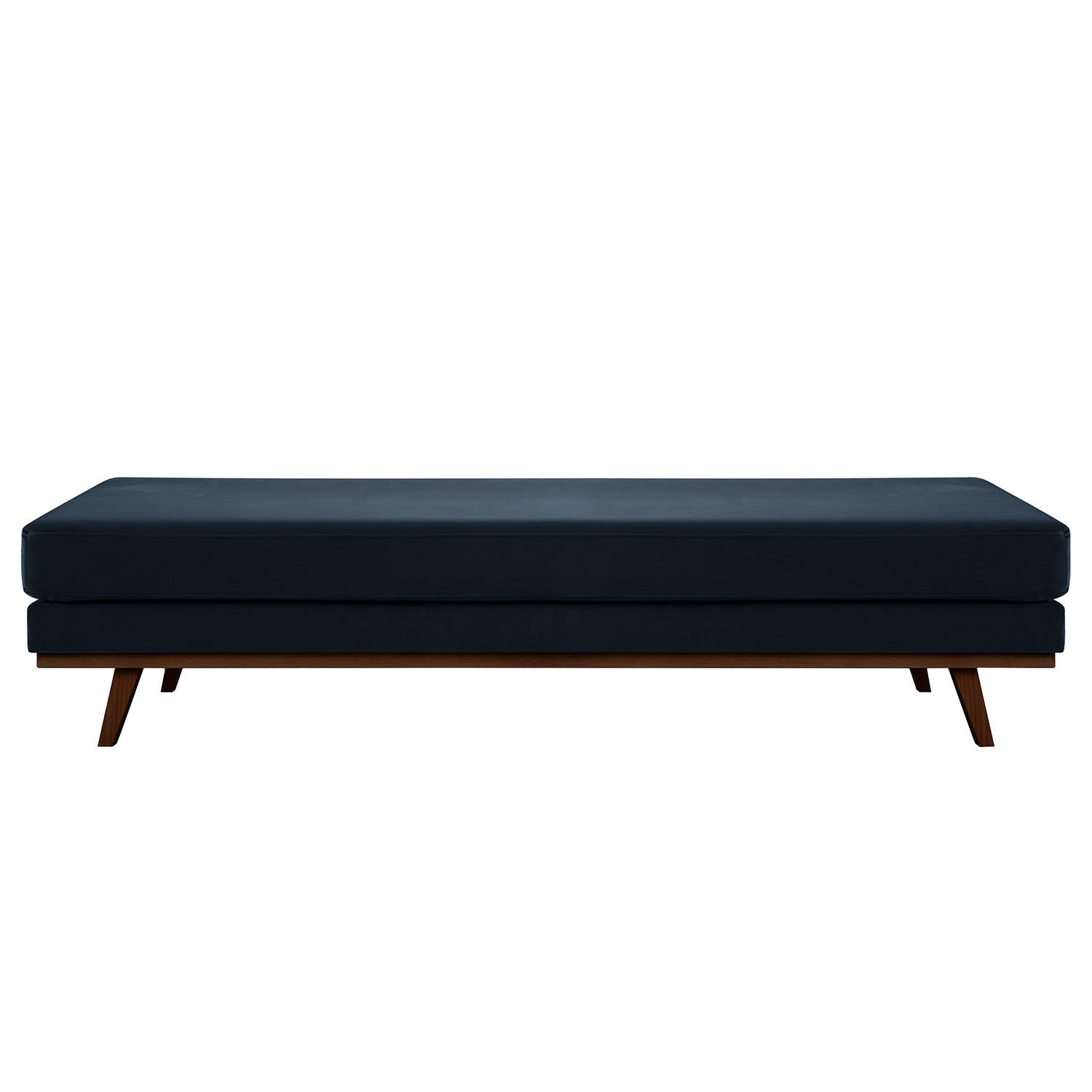 HOCKERBANK - Buchefarben/Dunkelblau, Textil (180/43/81cm) - home24