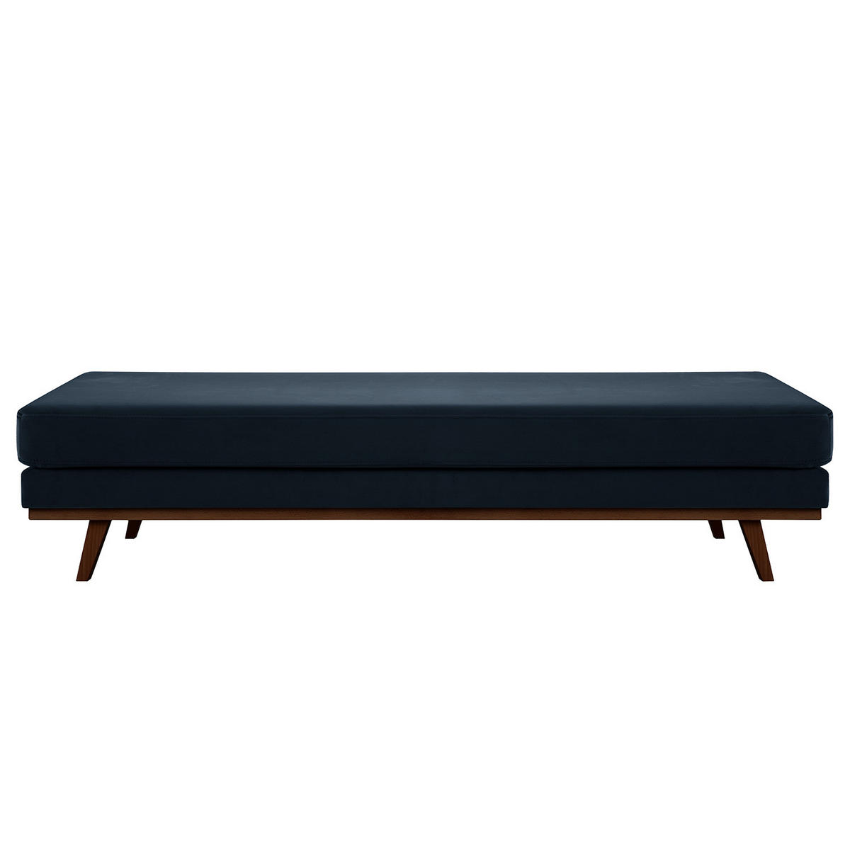 HOCKERBANK - Buchefarben/Dunkelblau, Textil (180/43/81cm) - home24