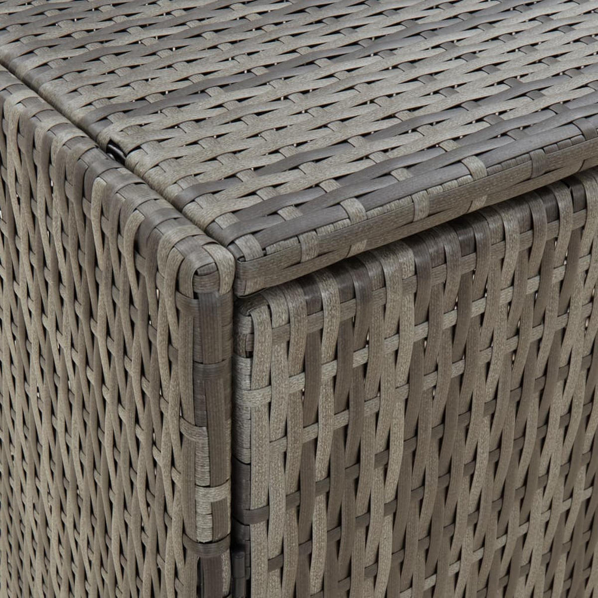 GARTENSCHRANK Grau 198/55,5/80 Cm Poly Rattan - Grau, Holzwerkstoff (55.5/80/198cm) - vidaXL
