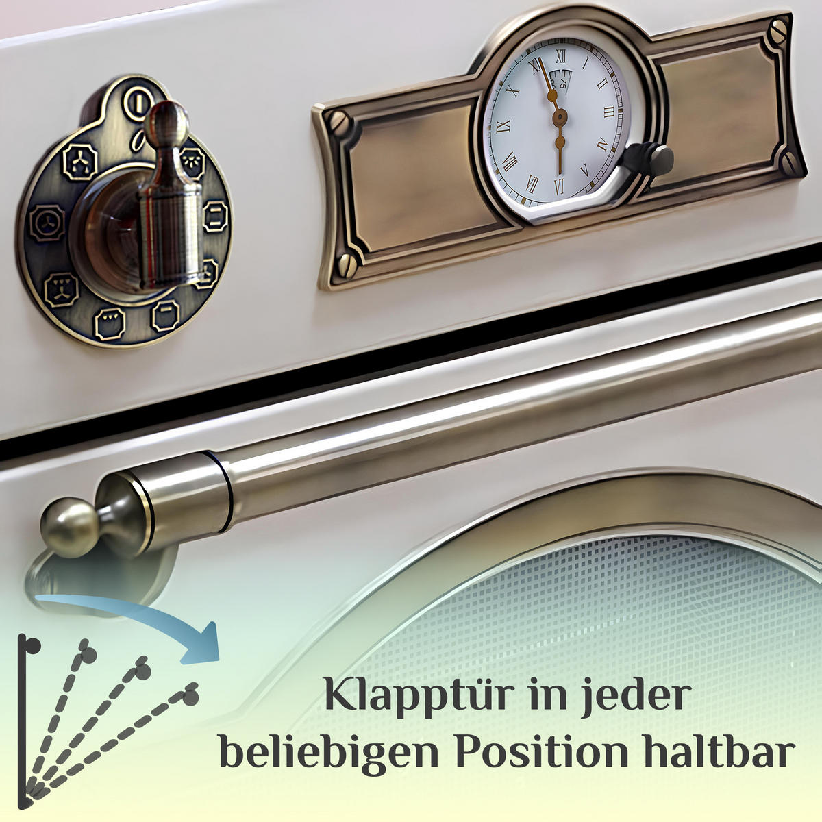EINBAU-BACKOFEN EH 6355 ElfEm, Elfenbein, 60cm - Creme, Metall (59.4/59.4/56.6cm) - Kaiser