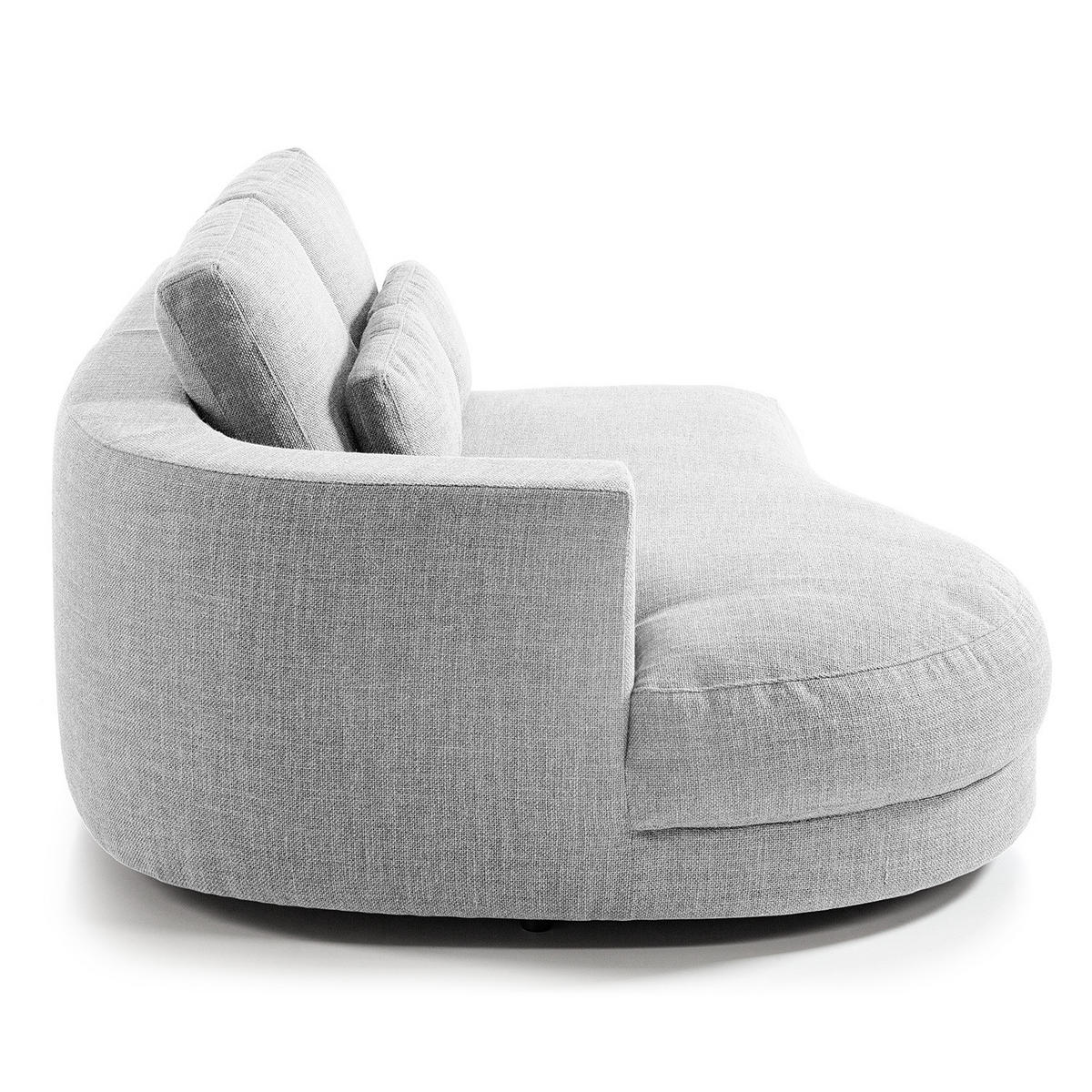 MODULLONGCHAIR - Hellgrau, Textil (194/80/145cm) - home24