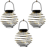 LED SOLARLEUCHTE Bienennest Anthrazit 3er Set - Anthrazit, Kunststoff (15/15/20cm)