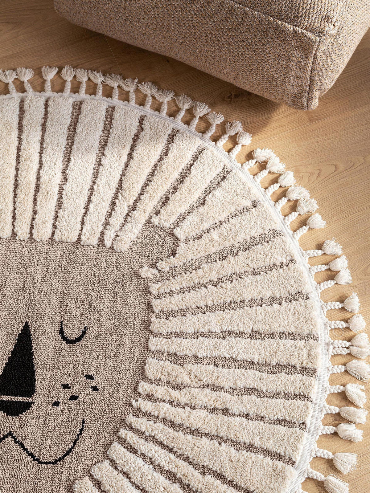 KINDERTEPPICH Momo Beige ø 120 cm rund - Beige, Textil (120/120cm) - Lytte