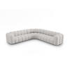 ECKSOFA symmetrisch modular Lupine aus Chenille-Stoff hellgrau 5 Sitzplätze - Hellgrau, Textil (309/309cm) - Micadoni