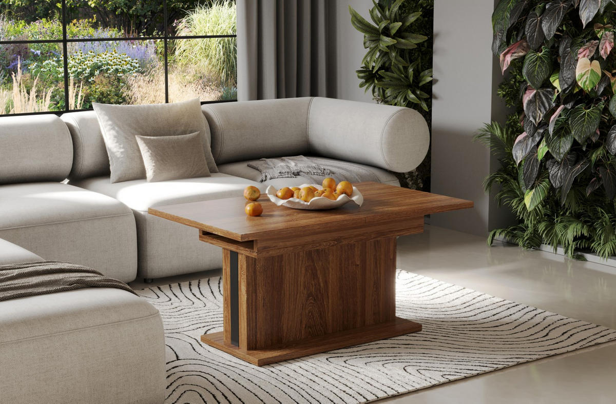 COUCHTISCH Solaris höhenverstellbar ausziehbar - Eiche San Remo, Holzwerkstoff (110/65/58cm) - Endo-Moebel